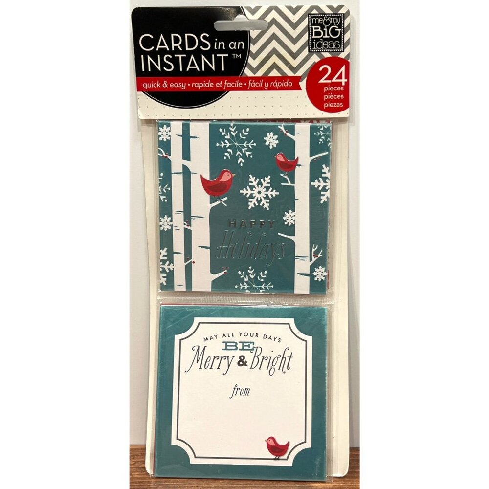 CEL-06 Cards in an Instant Magic Holiday Greeting Card Making Kit 24 Pieces